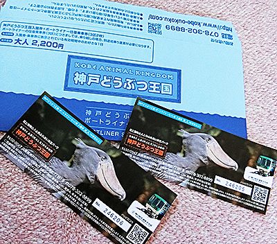 『神戸どうぶつ王国』チケット